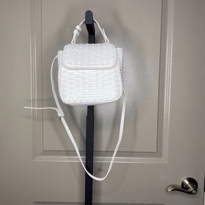 Zara Woven Mini City Bag in White